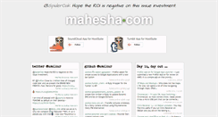 Desktop Screenshot of mahesha.com